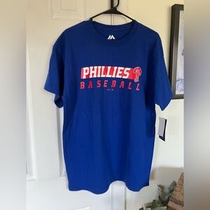 NWT Majestic Men’s Blue Phillies Baseball T-Shirt L